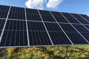 Beautful Solar Panels on Roof of well landscaped home in West Virginia