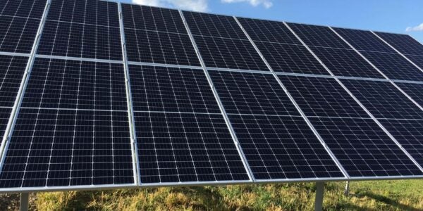 Beautful Solar Panels on Roof of well landscaped home in West Virginia