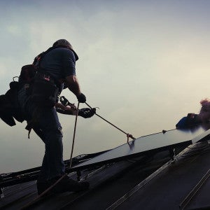 Solar Install Team on the roof