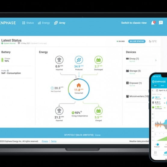 Enphase Solar Panel Monitoring App