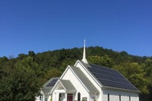 Solar atop Glenville Presbyterian Church Glenville, West Virginia