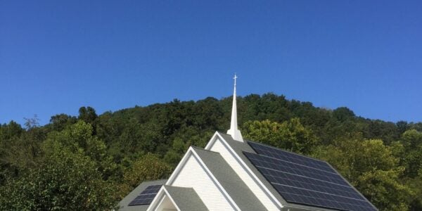 Solar atop Glenville Presbyterian Church Glenville, West Virginia