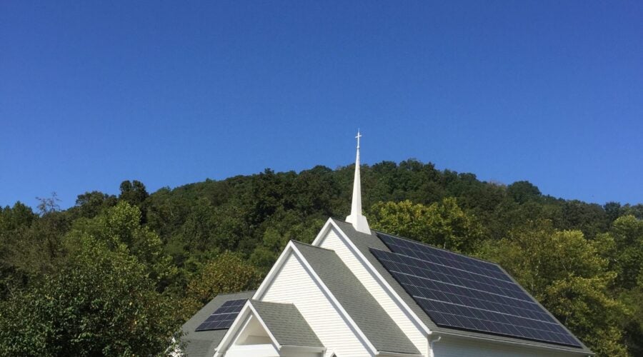 Solar atop Glenville Presbyterian Church Glenville, West Virginia