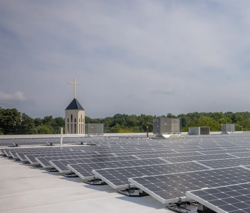 Solar installation on Appalachian community building